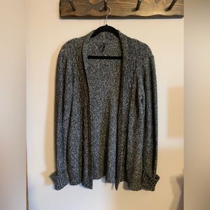 Maurices Black/White Shimmer Cardigan